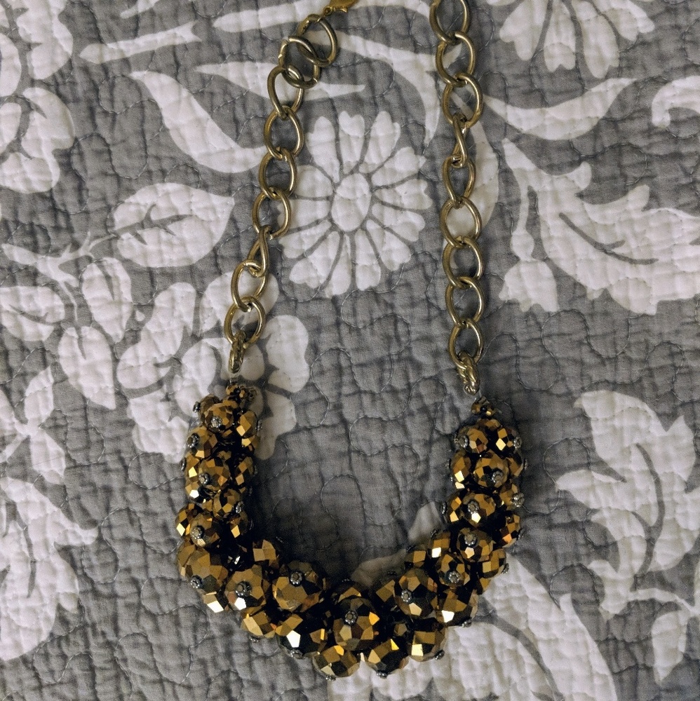 Lulu frost inspired gold Beaded Necklace